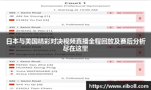 日本与美国精彩对决视频直播全程回放及赛后分析尽在这里